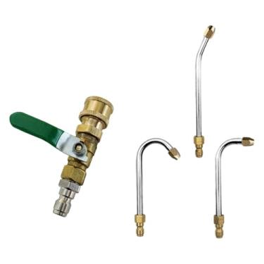 Imagem de IEUDNS Varas de extensão da lavadora de pressão Hastes de extensão Multifuncional Substituição de aço inoxidável 1/4 Connect rápido para lavagem de telhados