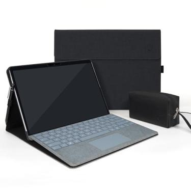 Imagem de TAIKESEN Capa protetora para Microsoft Surface Pro 11/Pro 10/Pro 9, suporte durável, compatível com teclado tipo capa, bolsa de acessórios incluída, cor preta