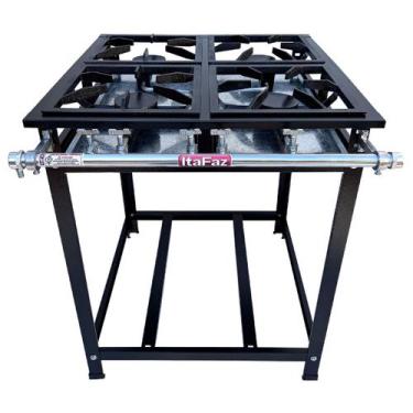 Imagem de Fogão Industrial de Piso 4 Bocas Baixa Pressão QS Itafaz - Itabrás