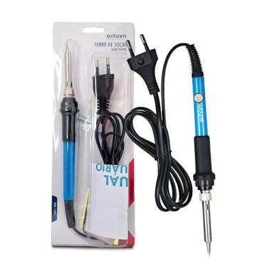 Imagem de Ferro de Solda 220V Exbom Ajustável 15 a 60W com Kit