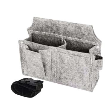 Imagem de Generic Cinto para Ferramentas de Eletricista, Bolsa de Cintura com Compartimentos, Cinza Claro, Tamanho real