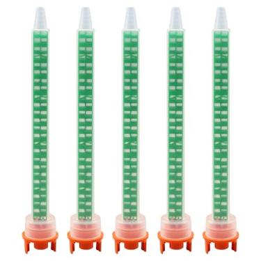 Imagem de ATOYSKPX Sistema F misturador estático cabeça de tubo AB cola acrílica misturador de pistola adesiva para 4: 1/10: 1 proporção de mistura 18 cm, 24 elementos, cabeça de bocal de mistura de epóxi 10