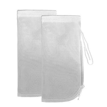 Imagem de Green Piece Saco de leite de nozes - Conjunto de coador reutilizável saco de nozes para iogurte de amêndoa orgânico - 30,5 cm x 30,5 cm Pano de filtro forte Saco de café frio - Máquina comercial de