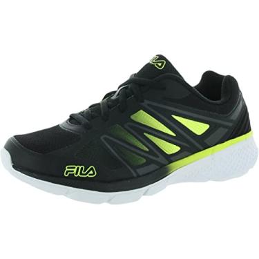 Imagem de Fila Tênis de corrida masculino Memory Superstride 3 Memory Foam Fitness, Preto/amarelo seguro/branco, 9