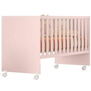 Imagem de Berço Infantil Reto com Rodizíos MDP Docinho