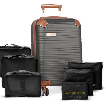 Imagem de Mala Média 23Kg Sevilla Reforçada Expansível E Cadeado + Kit