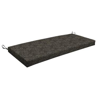 Imagem de Honeycomb Almofada de banco Essentials para ambientes externos, 112 x 45 cm, almofada para cadeira de pátio preta Zaire