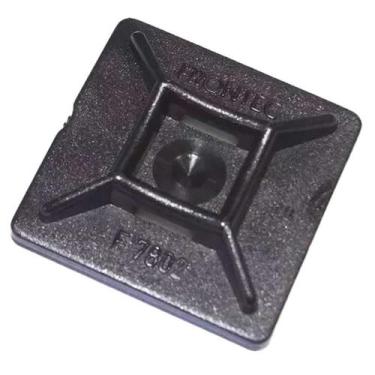 Imagem de Base de fixação para abraçadeira nylon com adesivo preto F7802EAA 50 u