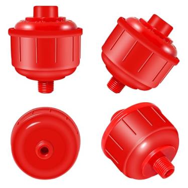 Imagem de 4 filtros de água de ar descartáveis, mini filtro de pistola de pulverização descartável, apenas roscas padrão de 1/4 polegada, para a maioria das pistolas de pulverização e ferramentas pneumáticas