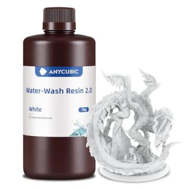 Imagem de ANYCUBIC Resina lavável à água, resina de impressora 3D com baixa viscosidade e impressão rápida, resina 3D de cura UV de alta precisão de 405 nm, resina de fotopolímero para impressão 3D LCD DLP 8K