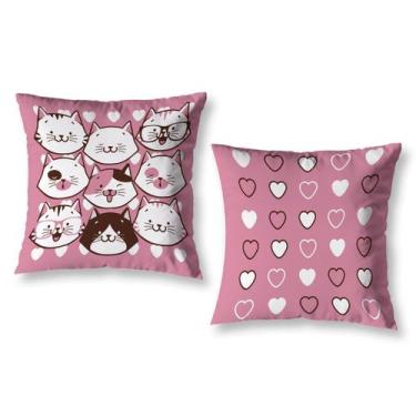 Imagem de Kit 2 Almofadas Cheias Sofá Sala 40cm x 40cm Digital Decoração Colorid