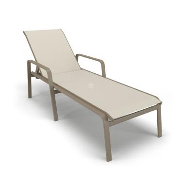 Imagem de Espreguiçadeira Piscina Praia Alumínio Fendi Tela Bege