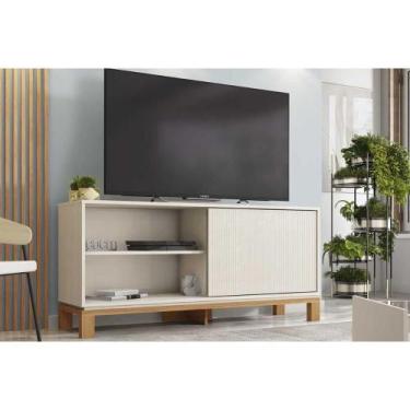 Imagem de Rack Bancada p/ TV até 45 Pol Mondrian 1.36 c/ 1 Porta e 2 Nichos 136c