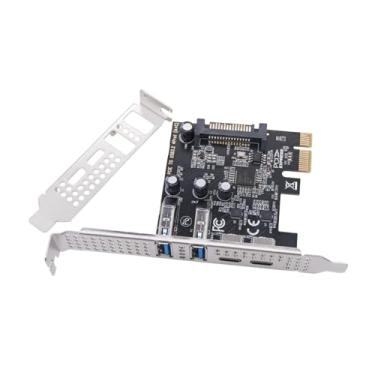 Imagem de Placa adaptador PCIE X1 para USB3.2 Gen1 4 portas tipo-C cartão de expansão tipo A