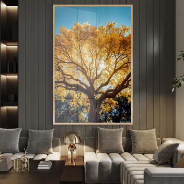 Imagem de Quadro decorativo Ipê amarelo vertical - MeMoldura, 80x120cm, Amadeira