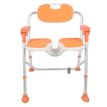 Imagem de Cadeira de chuveiro de Vomeko para chuveiro interno, banheiro dobrável Bancas Cadealuminum Anti -Slip Slip Wortroof Poft Copo Banho de banho Cadeira de bancos, para idosos,