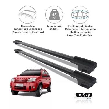 Imagem de Travessa Rack Teto Larga Preto Aluminio Ecosport 2010 Á 2012