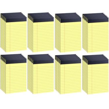 Imagem de 48 Pack Legal Pads Bulk,5 x 8 Inch Yellow Notepad, Note Pads College Ruled Perforated Memo Pad for Work Study Daily Note Taking List, Lined Writing Pads Memo Refills Notepads for Office Home School