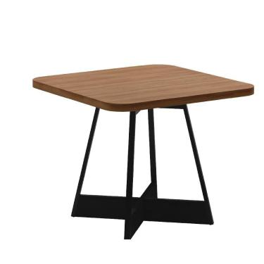 Imagem de Mesa de Jantar Quadrada 90 cm Átria 1593 Carraro Nogal/Preto