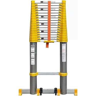 Imagem de Escada Telescópica Escada Telescópica Portátil, Escada Alta De Alumínio Do Sótão De Múltiplos Propósitos Da Extensão Telescópica, Com A Escada Da Barra Do Estabilizador/polia, 6.2m