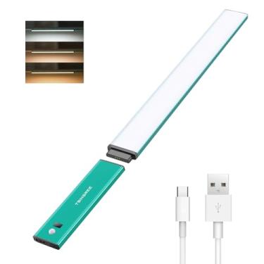 Imagem de TSINGREE Luzes De Armário Com Sensor Movimento Tsingree, Varredura Manual E Pairar, Bateria Lítio 3000 Mah, Recarregável, 150 Leds, 3 Cores, Dimerização, Magnéticas, Sem Fio Sob O Balcão, Luz Noturn