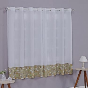 Imagem de Cortina Baby 2 Metros Quarto de Bebê Infantil Menino Menina Varão Simples