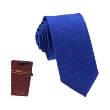 Imagem de Gravata Jacquard Masculina Azul Escuro - Impermeável, 8cm x 6cm - Para
