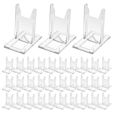 Imagem de Dimeho Suporte de exibição, 30 peças, suporte de acrílico, ajustável, transparente, tablet, para casa, escritório, escola, exibição de fotos, porta-fotos, livros, revistas de CD