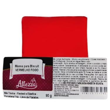 Imagem de Massa De Biscuit Colorida Altezza 90 Gramas Sem Ftalatos Porcelana Fria - Escolha As Cores (Vermelho Fogo)