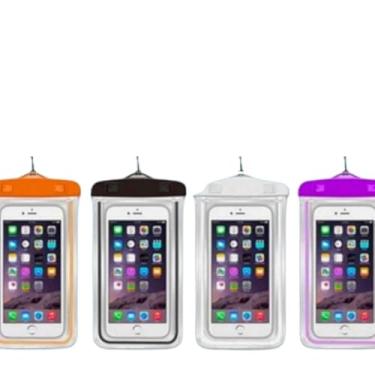 Imagem de 4 Capa Capinha Aprova Dágua Bolsa Impermeável Universal Para Celular (4 UNIDADES COR SORTIDO)