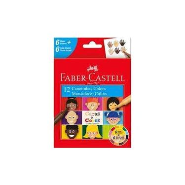 Imagem de Canetinhas 12 cores caras e cores - faber castell - GRUPO FABER CASTEL