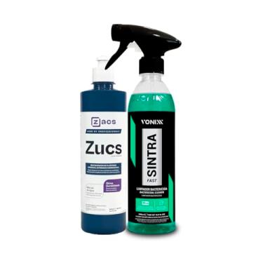 Imagem de Kit Restaura e Renova Plásticos Zucs 500ml Zacs + Sintra Fast Bactericida 500ml Vonixx