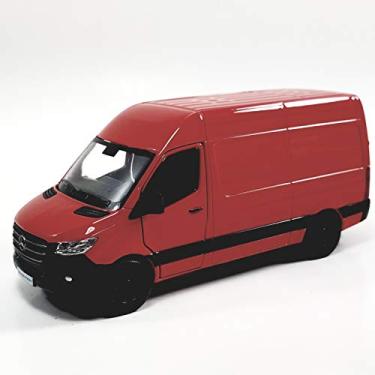 Imagem de KiNSMART 2019 Mercedes-Benz Sprinter Cargo Van Fire Engine Red 1:48 O Scale Die Cast Metal Model Toy Car w/Pullback Action
