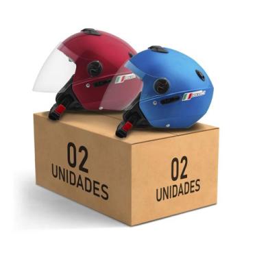 Imagem de Kit 2 Capacete Aberto New Atomic Elite Masculino Feminino Pro Tork, VE