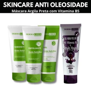 Imagem de Kit Skincare Acido Salicilico Anti Oleosidade e Acne, Mascara Argila P