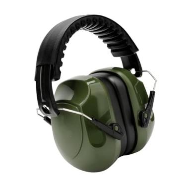 Imagem de Esquirla Protetor auricular com redução de ruído, ajustável, confortável, à prova de som, protetor auricular para marcenaria, eventos, oficina, corte de grama, Verde