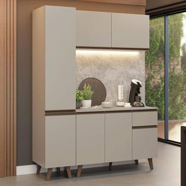 Imagem de Armário de Cozinha Compacta 160 cm Crema Nice Madesa 01