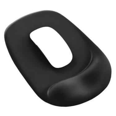 Imagem de EooCoo Mouse pad ergonômico com suporte de pulso de gel, superfície de lycra para controle suave, base de poliuretano antiderrapante, mousepad para escritório, jogos, laptop, acessórios de mesa (preto