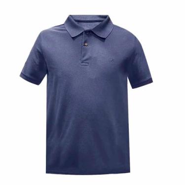 Imagem de Camisa Polo Manga Curta Masculina 007510001 Slim Ogochi Azul, G, Azul