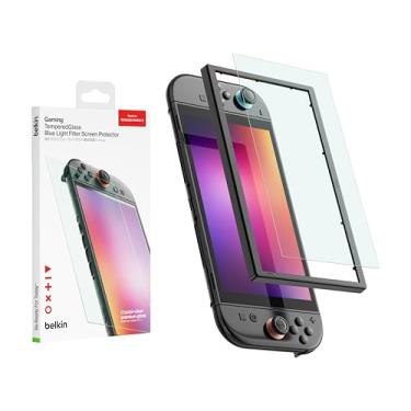 Imagem de Belkin TemperedGlass Screen Protector for Nintendo Switch 2 w/Blue Light Filter - 9H Hardness, Slim, Scratch-Resistant - Includes Easy Align Frame for Bubble Free Application - Gaming Essentials