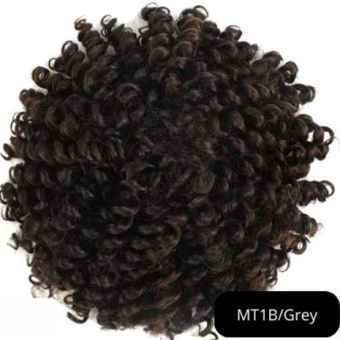 Imagem de Aplique Coque Afro Puff Cacheado Orgânico 30Cm 120Gr - Produto Origina