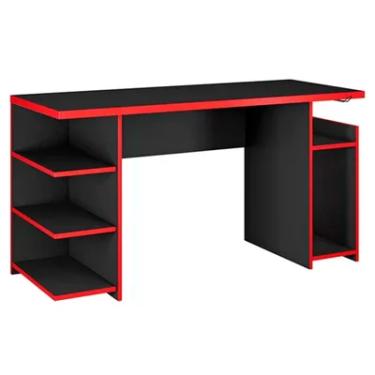 Imagem de Mesa Gamer Notável Móveis Mdp, 3 Prateleiras, 1 Nicho