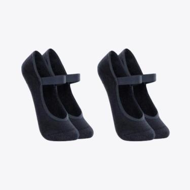 Imagem de Kit 2 Pares de Meias Lupo Sapatilha Antiderrapante 04945-102, Azul mar
