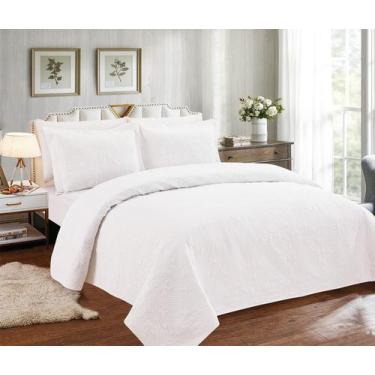 Imagem de Cobre Leito Luxo Para Cama de Casal + Kit 2 Portas Travesseiros - mora