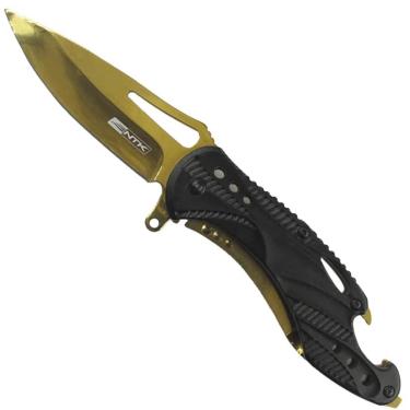 Imagem de Nautika, Canivete Oro, Feito De Aço Inoxidável S.S 420 e Polímero, 19,5 cm Aberto, Emergência, Ideal Para Pesca, Esportes Radicais, Resgate, Possui Clipe para Calça, Trava Liner Lock