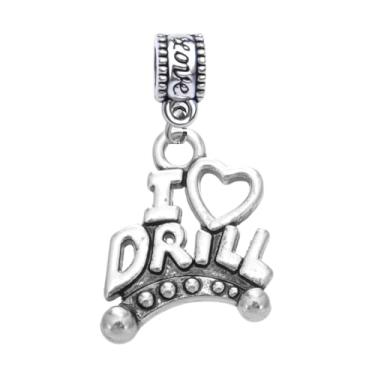 Imagem de Berloque Drill Team – Banda Marcial e Joias de Dança – Compatível com Pandora, Chamilia, Troll e Pulseiras Europeias – Presente para Artistas e Líderes de Torcida, Pequeno, Prata, Sem Pedra Preciosa