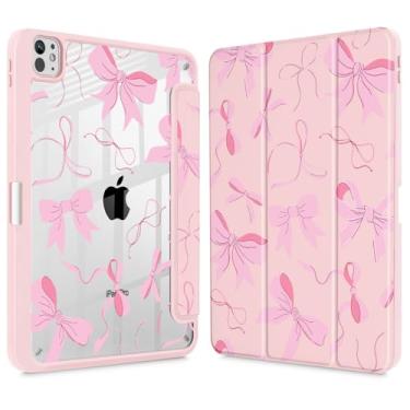 Imagem de May Chen Capa para iPad Pro de 11 polegadas 2024 5ª geração (M4), [Suporte de lápis embutido suporta Pencil 2/USB-C] Capa traseira transparente ultrafina com três dobras, suporte para despertar