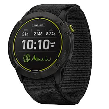Imagem de Garmin Fenix Enduro, relógio GPS multiesportivo de ultra desempenho com capacidade de carregamento solar, vida útil da bateria de até 80 horas no modo GPS, titânio DLC cinza carbono com pulseira de