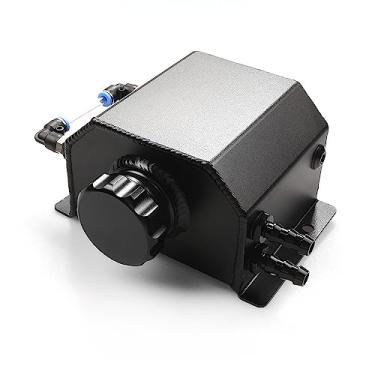 Imagem de lyrlody Tanque de Captura de óleo de Alumínio, Expansão do Reservatório de Separador de óleo Universal Com Plugue de Drenagem para Carros de Armazenamento de Líquido de Arrefecimento (1L)