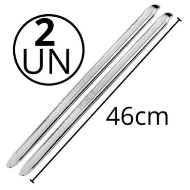 Imagem de Kit 2 Espátula Borracheiro Chata 46cm Para Desmontar Pneus - NoBrand